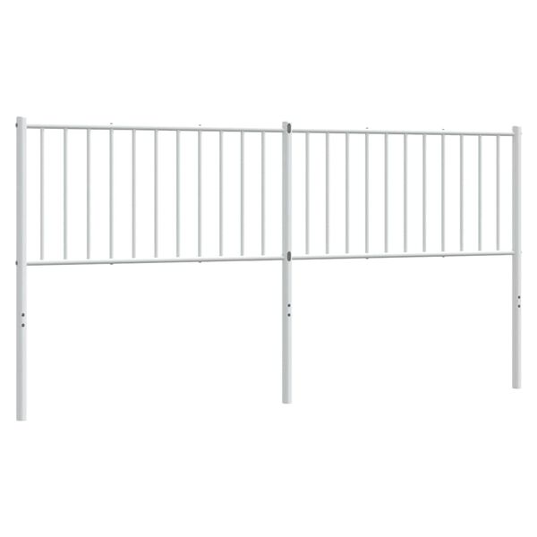 vidaXL udskiftningsgavl 180 cm metal hvid