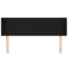 vidaXL sengegavl med kanter 147x16x78/88 cm stof sort