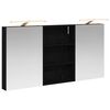 vidaXL Badev&aelig;relsesskabs&aelig;t 3 stk. Sort eg 120 x 10,5 x 60,5 cm