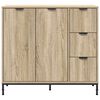 vidaXL Sideboard Sonoma eg 89,5 x 33 x 82 cm Konstrueret tr&aelig;