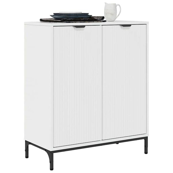 vidaXL Sideboard H&oslash;j gloss hvid 69,5 x 33 x 82 cm Konstrueret tr&aelig;