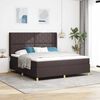vidaXL Box spring seng med madras Brun 180 x 200 cm Stof