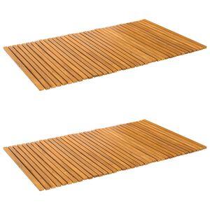 vidaXL Badem&aring;tte 2 stk. Naturfarvet 100 x 60 cm Massivt Akacietr&aelig;