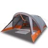 vidaXL 4-personers campingtelt vandt&aelig;t gr&aring; og orange