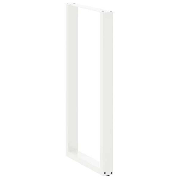 vidaXL barbordsben U-formet 2 stk. hvid 60 x (110-111) cm stål