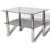 vidaXL sofabord 2 niveauer glas
