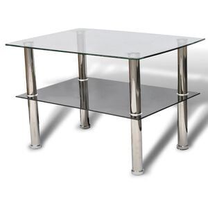vidaXL sofabord 2 niveauer glas