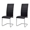 vidaXL spisebordsstole 2 stk. cantilever-design kunstl&aelig;der sort