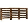 vidaXL radiatorskjuler 205x21,5x83,5 cm konstrueret tr&aelig; r&oslash;get egetr&aelig;