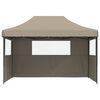 vidaXL Party Tent Gr&aring;brun 279 x 410 x 315 cm Oxford stof