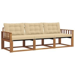 vidaXL Udend&oslash;rs sofagruppe 3 stk. Naturlig og Beige