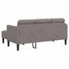 vidaXL Sofa S&aelig;t med pude 2 pcs Gr&aring;brun Polyester