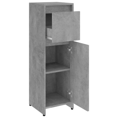 vidaXL badeværelsesskab 30x30x95 cm konstrueret træ betongrå