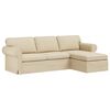 vidaXL Sofa 210cm Creme Metal