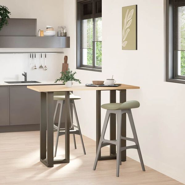 vidaXL barbordsben T-formet 2 stk. sort 50x35x(100-101) cm st&aring;l