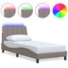 vidaXL sengeramme uden madras Hanko 80x200 cm stof gr&aring;brun
