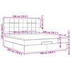 vidaXL osmannisk sengeramme med madras 180x200 cm stof sort