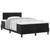 vidaXL Box spring seng med hovedg&aelig;rde Sort 120 x 200 cm Fl&oslash;jl