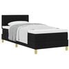 vidaXL Box spring seng med pude med hovedg&aelig;rde Sort 90 x 200 cm Stof