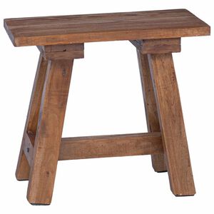 vidaXL b&aelig;nk Naturfarvet 50,5 x 25 x 47,5 cm Massivt mahognitr&aelig;