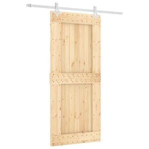 vidaXL Skyded&oslash;r 90 x 210 cm Massivt Fyrretr&aelig; (Ubehandlet)
