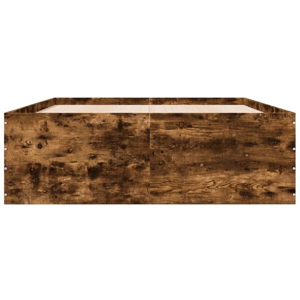 vidaXL sengestel 135x190 cm konstrueret tr&aelig; r&oslash;get eg