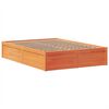 vidaXL sengeramme uden madras 150x200 cm massivt fyrretr&aelig; gyldenbrun