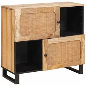 vidaXL Sideboard Brun 80 x 33 x 75 cm Massivt mangotr&aelig;