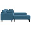 vidaXL Sofa 3 pcs Bl&aring; 250 x 188 x 76 cm Fl&oslash;jl