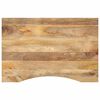 vidaXL bordplade med kurvet form 80x50x2,5 cm ru massivt mangotr&aelig;