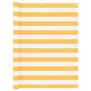 vidaXL altanafsk&aelig;rmning 120x400 cm oxfordstof hvid og gul