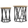 vidaXL Sofabord 2 pcs Artisan Egetr&aelig; 50 x 50 x 50 cm