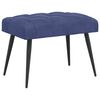 vidaXL B&aelig;nk med knap tufting Politi bl&aring; 60 x 40 x 45 cm Fl&oslash;jl