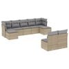 vidaXL sofas&aelig;t til haven 9 dele med hynder polyrattan beige