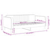 vidaXL daybed 90x190 cm velour sort