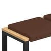 vidaXL B&aelig;nkpude 2 pcs Kunstl&aelig;der Brun Dybde 35 cm