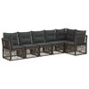 vidaXL Havesofa S&aelig;t 6 stk. Gr&aring; polyrattan