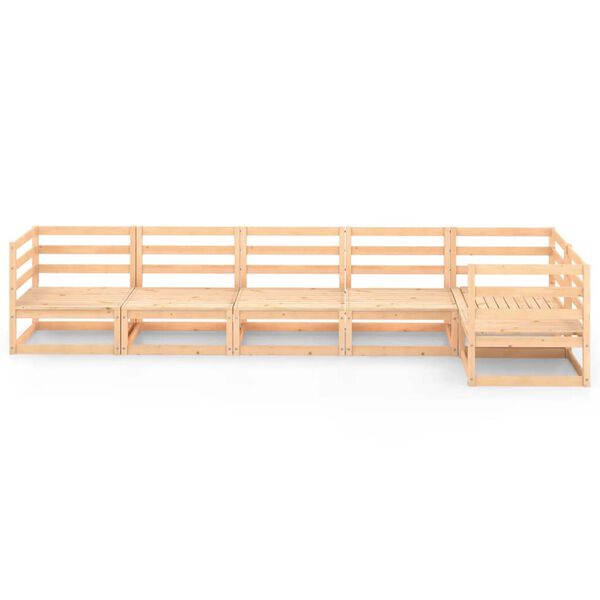 vidaXL lounges&aelig;t til haven 6 dele massivt fyrretr&aelig;