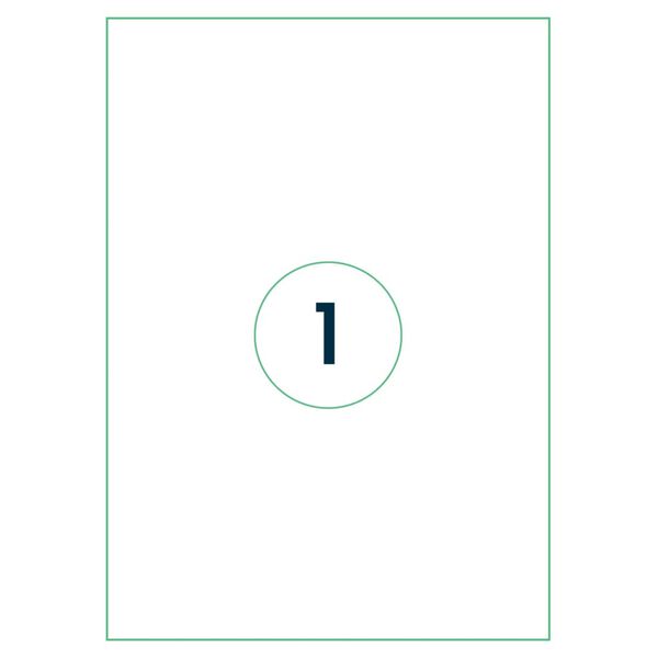 rillprint selvkl&aelig;bende etiketter 210x297 mm 1000 ark hvid
