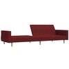 vidaXL 2-personers sovesofa stof vinr&oslash;d