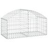 vidaXL buet gabionkurv 100x50x40/60 cm galvaniseret jern