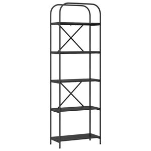 vidaXL Bogreol Sort eg 60 x 30 x 183 cm Konstrueret tr&aelig;