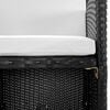 vidaXL udendørs spisebordssæt 11 dele med hynder polyrattan sort
