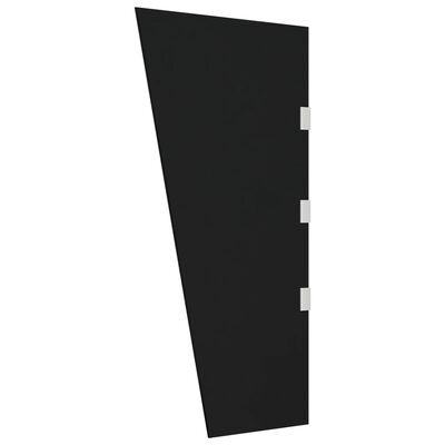 vidaXL sidepanel til dørbaldakin 50x100 cm hærdet glas sort