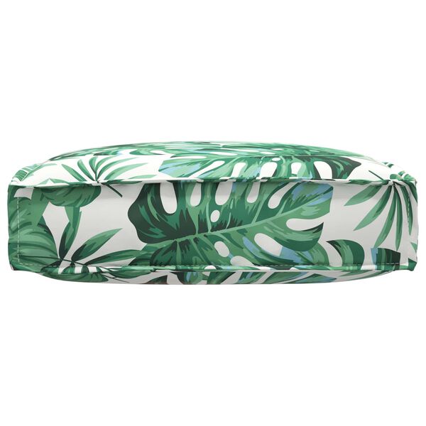 vidaXL Pallehynde til s&aelig;de Bladm&oslash;nster 60 x 60 x 12 cm Oxford stof