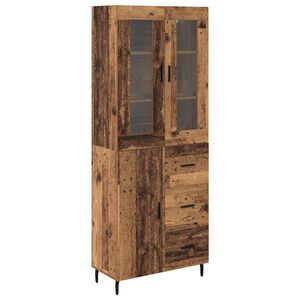 vidaXL Highboard med skuffe 2 pcs Gammelt tr&aelig; Konstrueret tr&aelig;