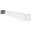 vidaXL hundehus m. l&oslash;beg&aring;rd 110x1221x110 cm galvaniseret st&aring;l antracit