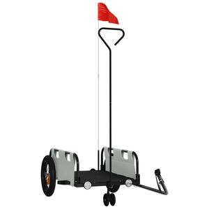 vidaXL cykeltrailer oxfordstof og jern grå