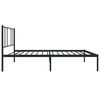 vidaXL sengeramme med sengegavl 100x190 cm metal sort