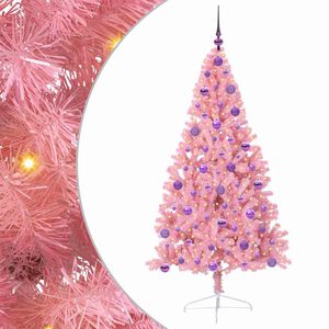 vidaXL Kunstig Forbelyst Juletr&aelig; med 300 LED'er Lyser&oslash;d 180 cm PVC